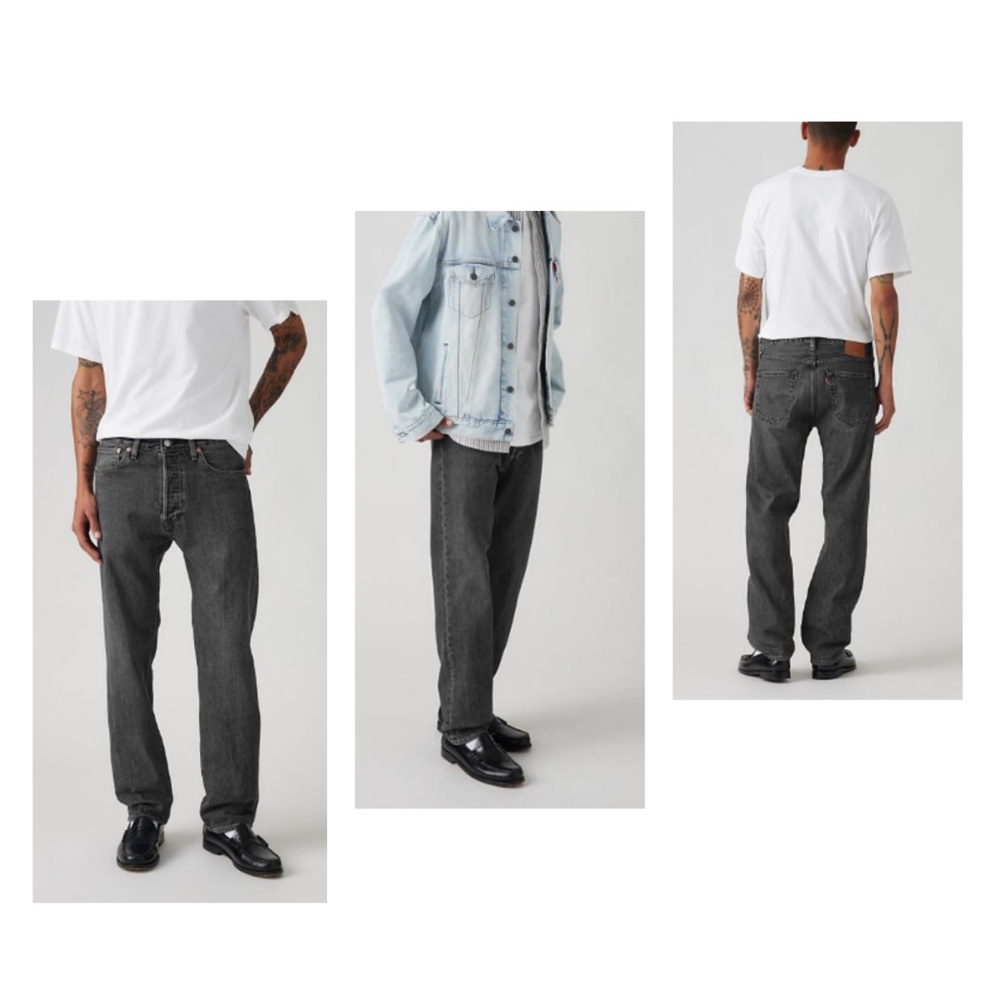 NWT! Levi’s 501 original black straight leg 5 pocket button fly jeans